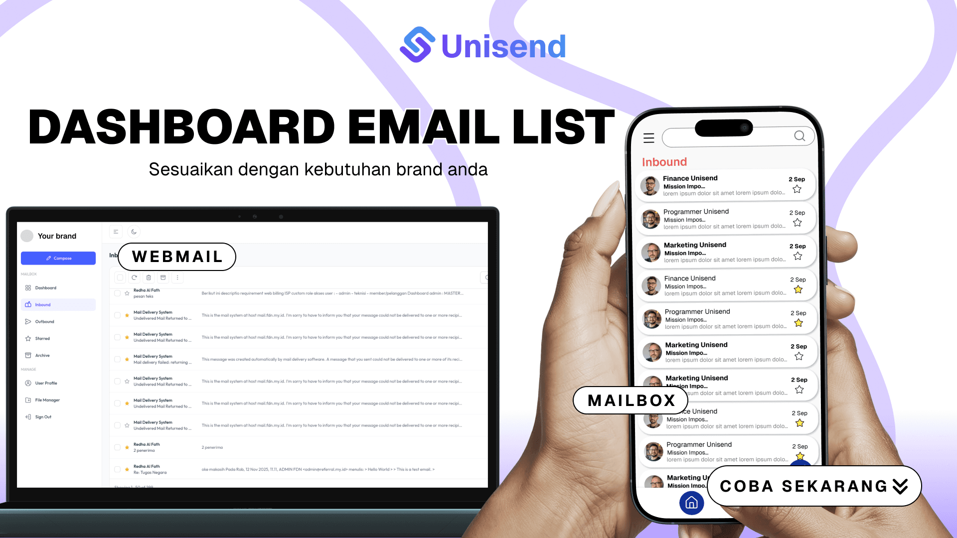 Dashboard Email List